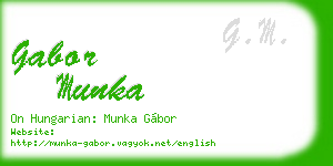 gabor munka business card